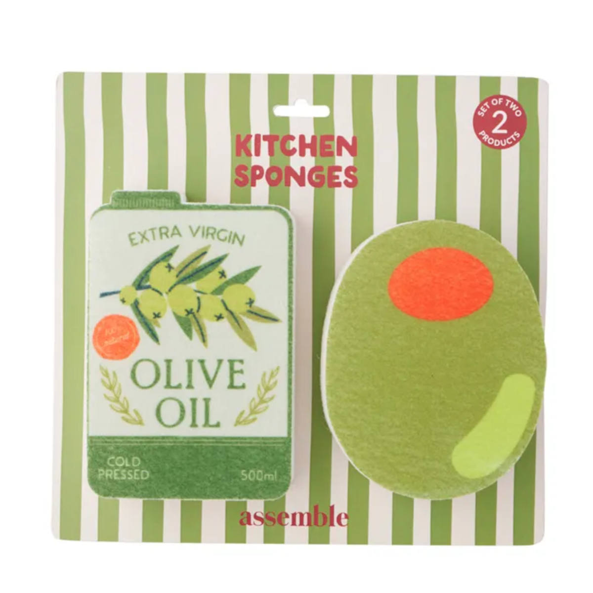Assemble Olive Oil Scouring Pads 9x12cm (Set of 2)