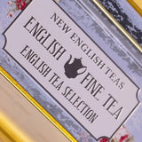 New English Teas Vintage Floral Selection Tin Powder Blue 72 Teabags