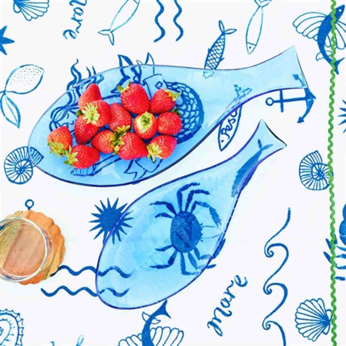 Porto Rimini Fish Plate Sapphire 38cm