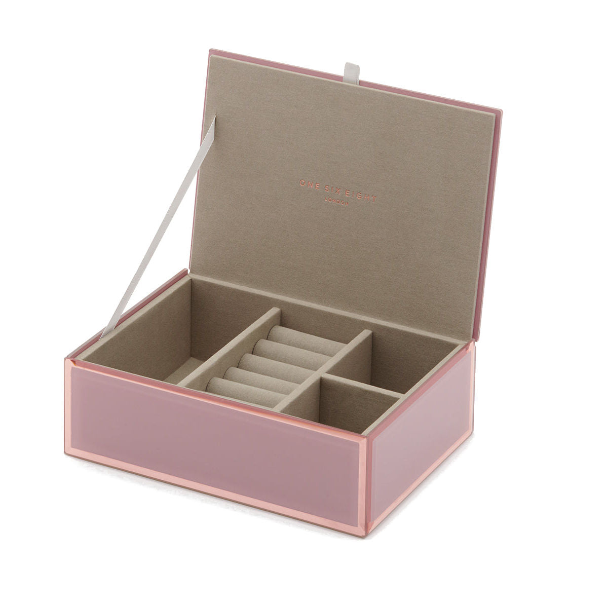 One Six Eight London Sara Jewellery Box Dusty Rose Medium | Minimax