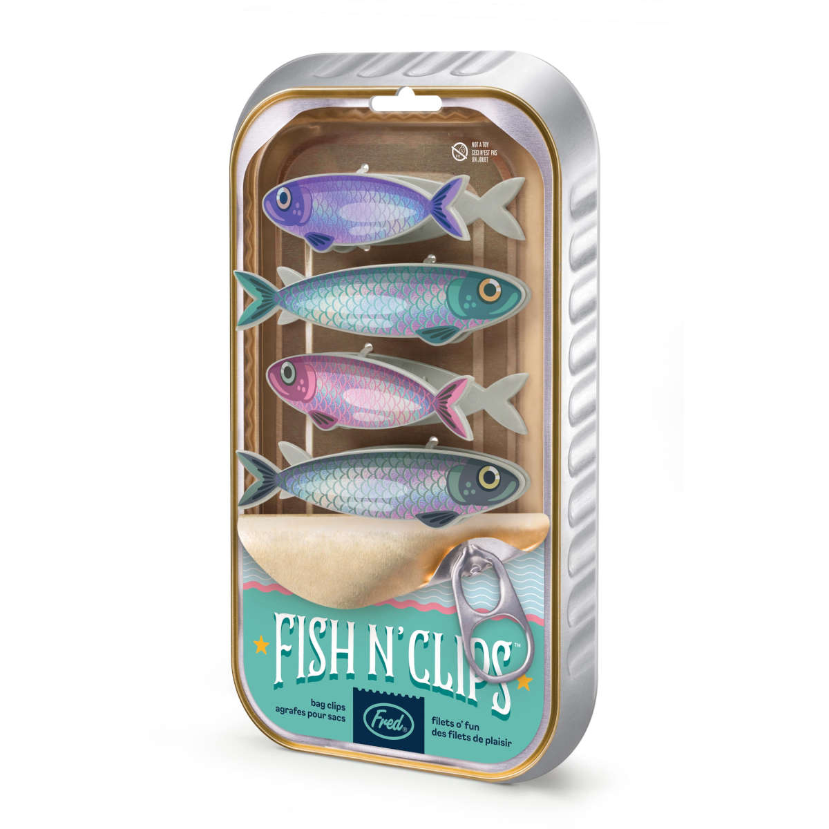 Fred Fish N' Chips Bag Clips Set of 4 | Minimax