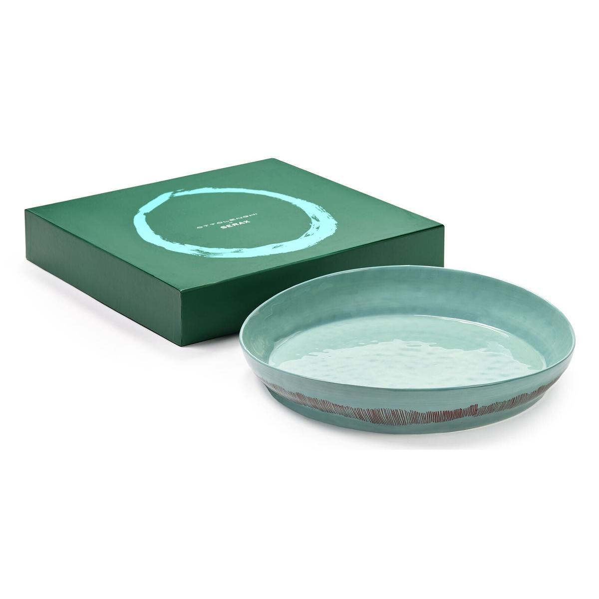 Serax Ottolenghi Feast Serving Bowl with Red Stripes Azure 38cm
