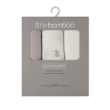 Little Bamboo Baby Muslin Wraps Stone Grey (Pack of 3) | Minimax