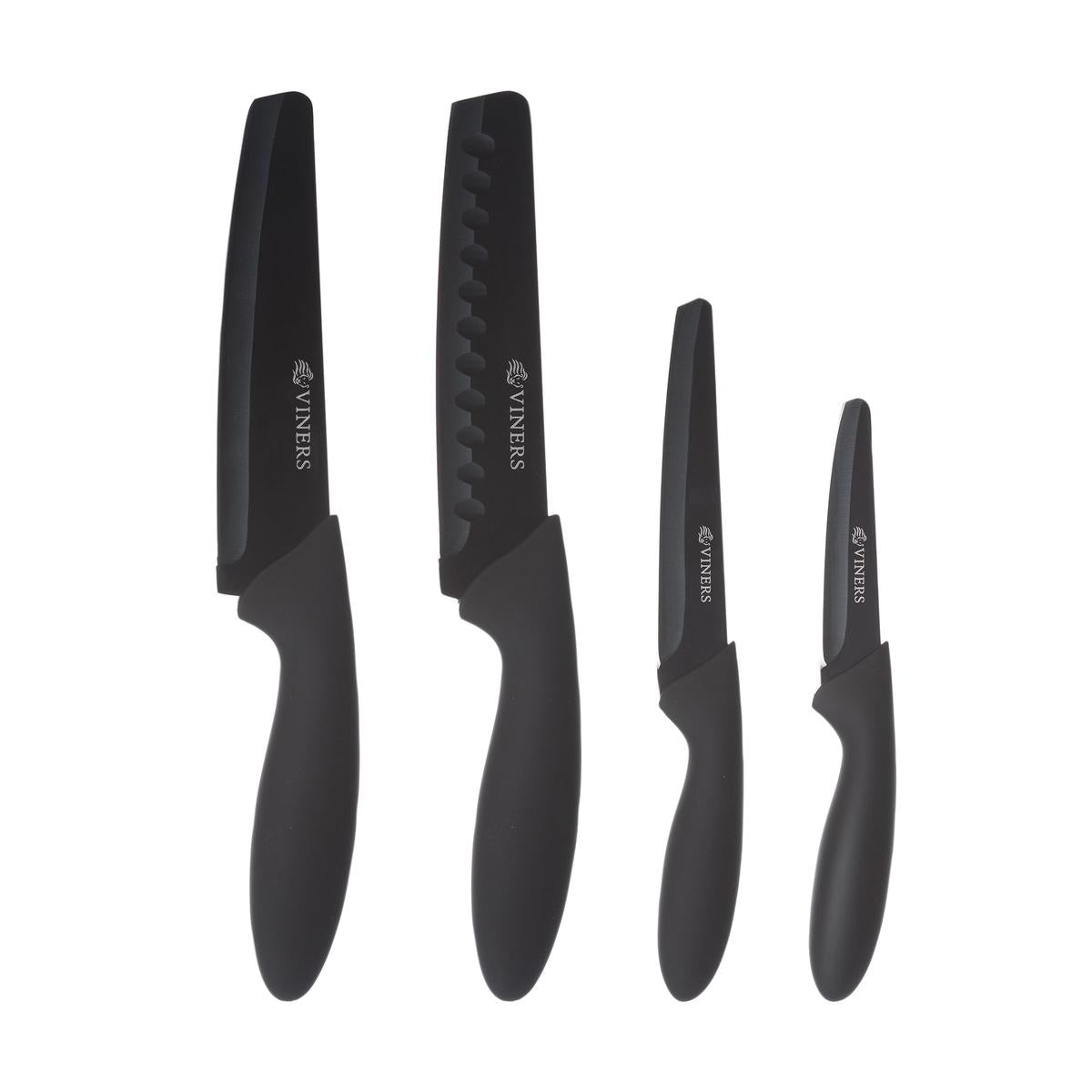 Viners Assure Knife Set Black 4 Piece | Minimax