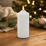 Pure Christmas Ellipse LED Church Flameless Candle White 7.5 x 15cm | Minimax
