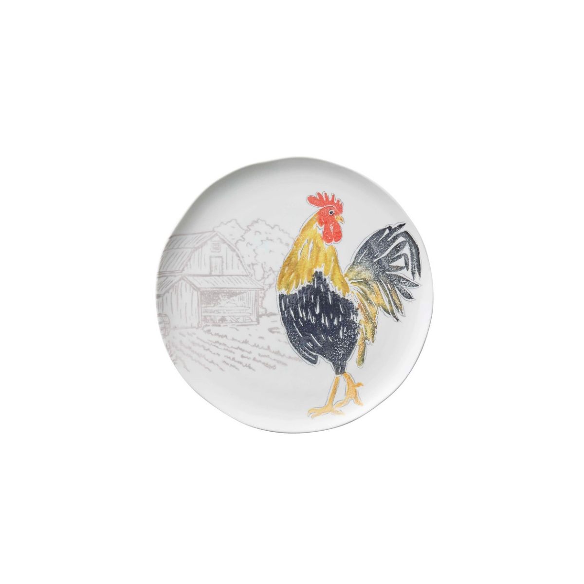 Ceramiche Fabbro Rooster Farm Plate 29cm