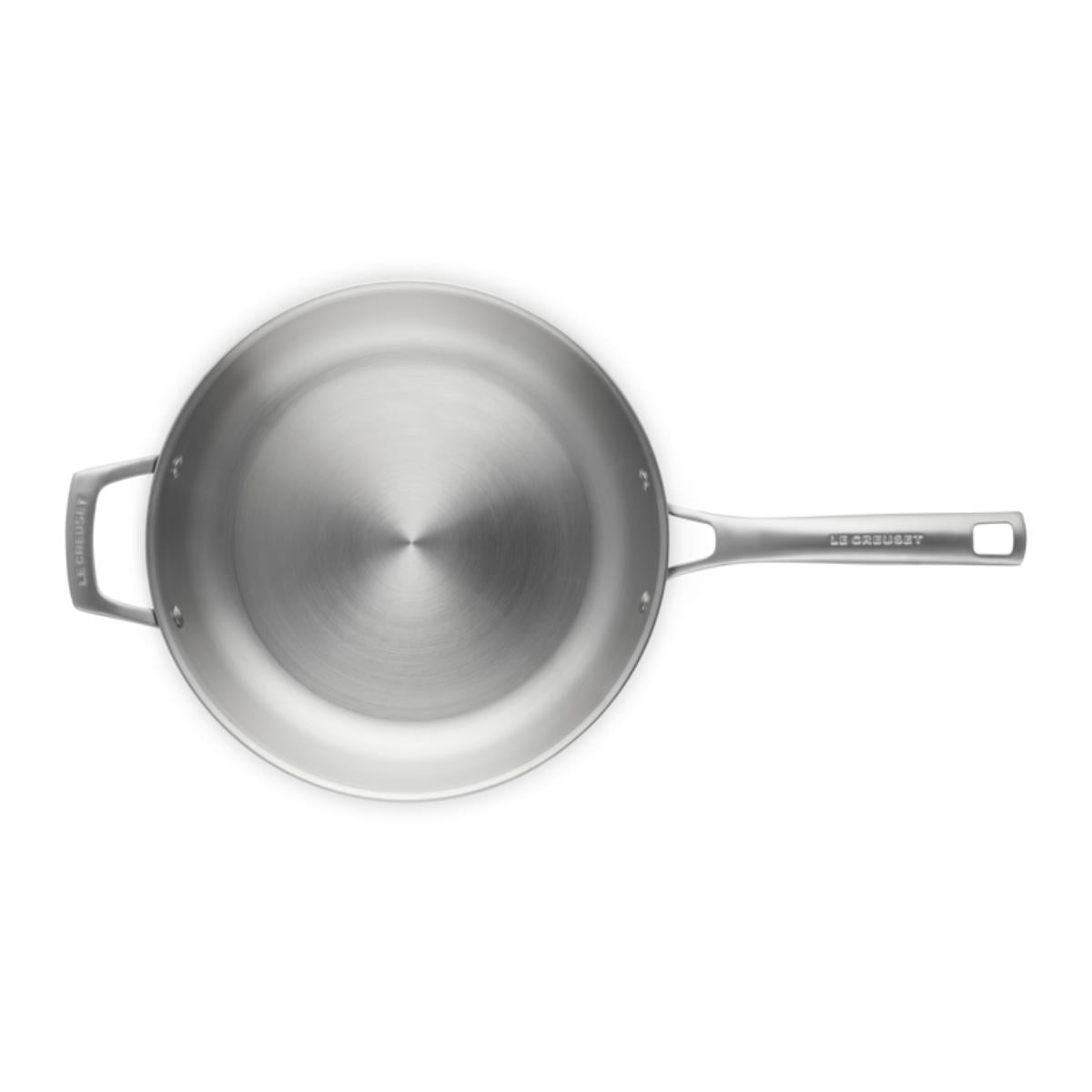 Le Creuset Essential 3-Ply Stainless Steel Frying Pan With Helper Handle 28cm