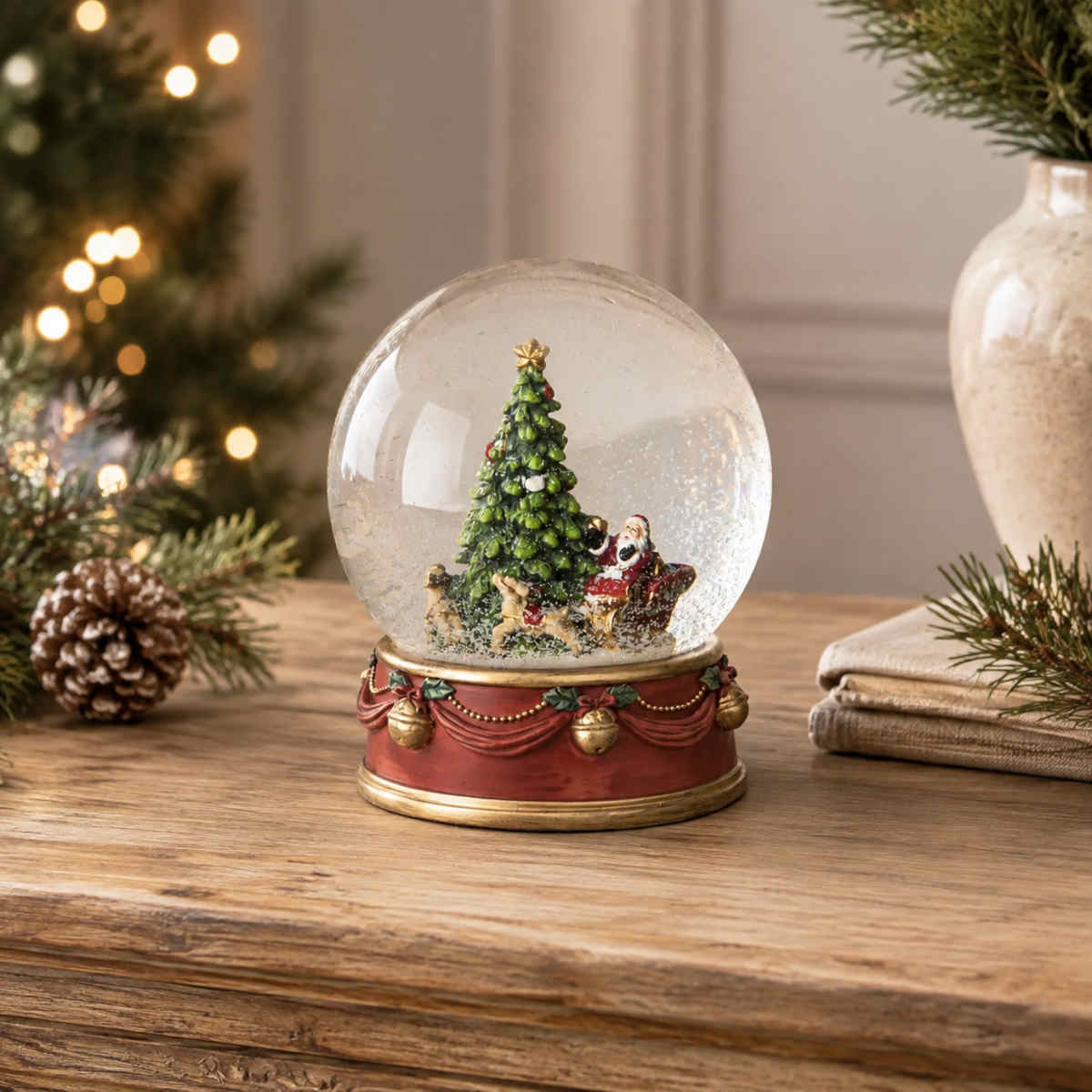 French Country Classic Noel Snowglobe 12x13.5cm | Minimax