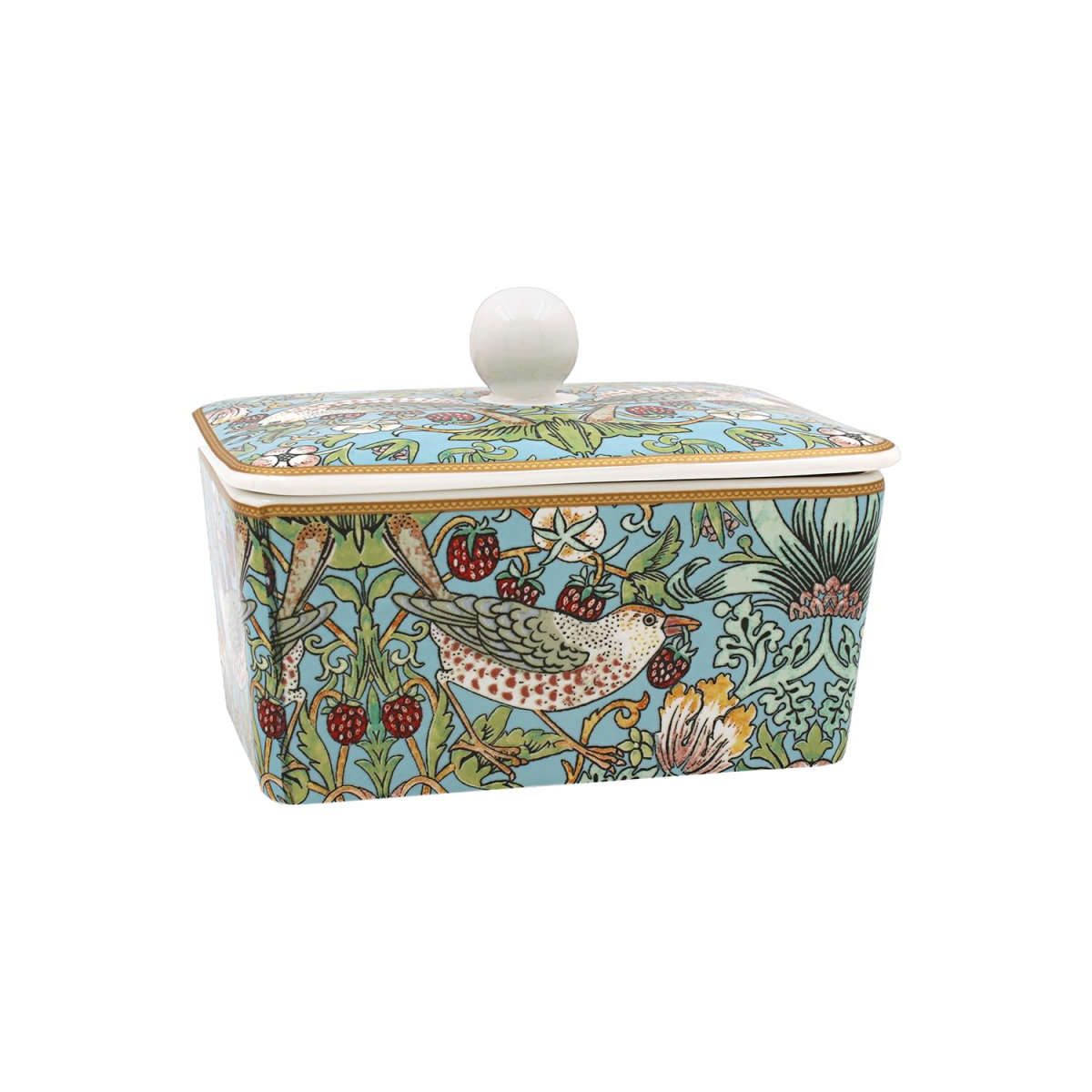 Heritage William Morris Strawberry Thief Butter Dish