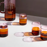 Fazeek Two Tone Tumblers Pink Amber 270ml Set of 4