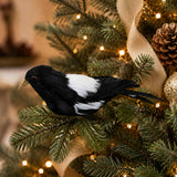 Vixen & Velvet Feather Magpie Hanging Decoration 15cm | Minimax