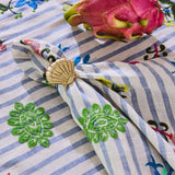 Kip&Co x Anna Spiro Malabar Floral Embroidered Napkin 45cm Set of 4