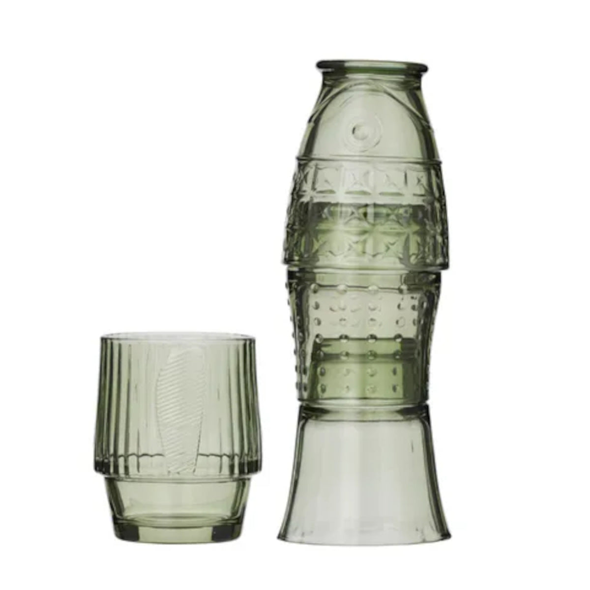 Assemble Frank Stackable Glass Olive 7x26.5cm (Set of 4)