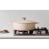 Le Creuset Signature Risotto Pot Meringue 30cm (6.2L) | Minimax - on the stove