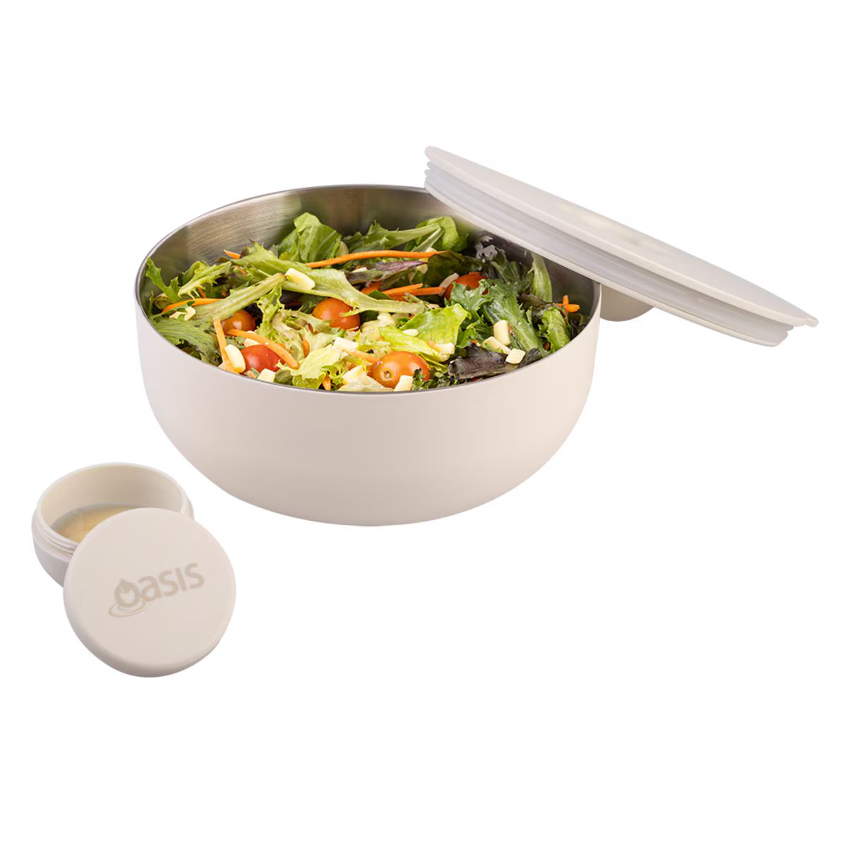 Oasis Fresh'N'Go Lunch Bowl Alabaster 950ml – stylish insulated lunch bowl with airtight lid, perfect for fresh meals on the go.