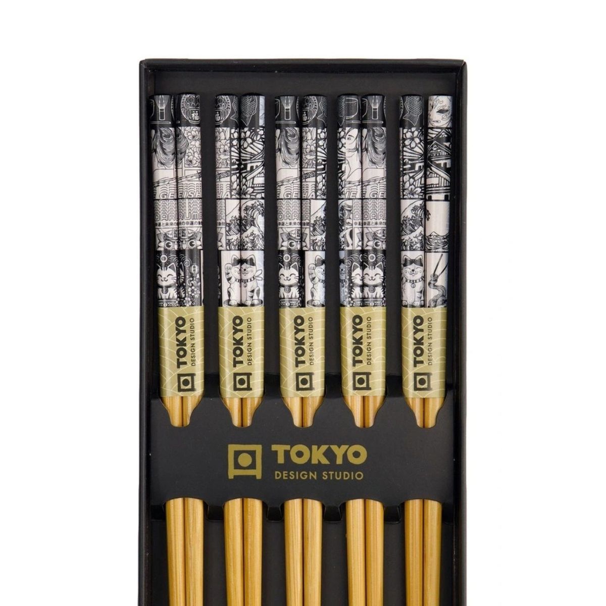 Tokyo Design Tokyo Fan Chopstick 5-Piece Set | Minimax