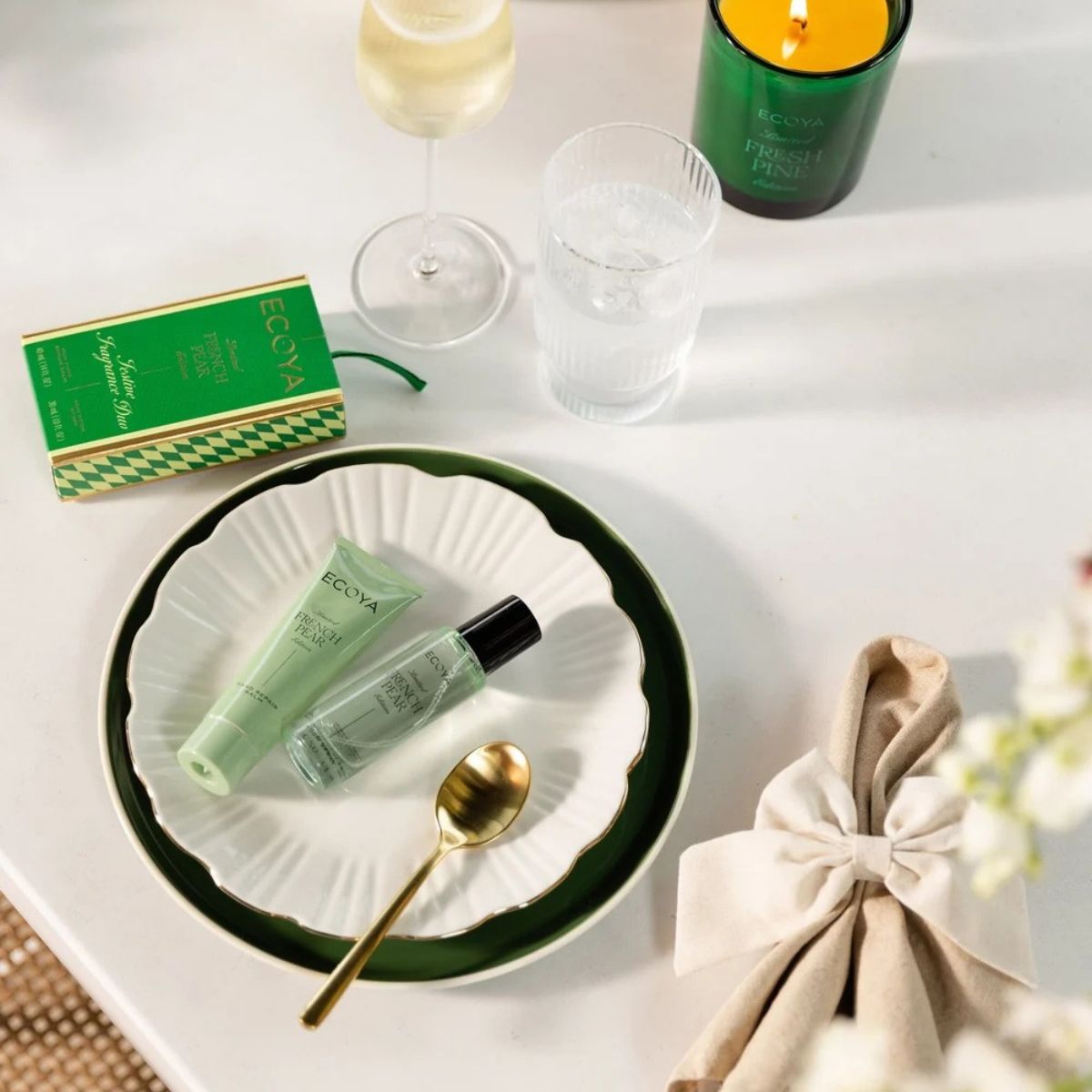 Ecoya French Pear Hand Cream/Room Spray Festive Duo