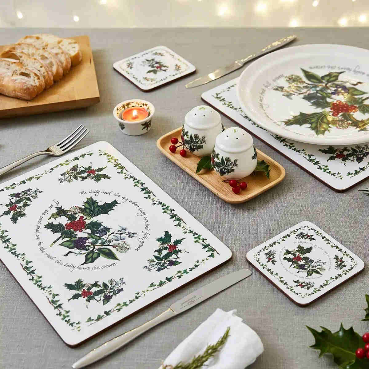 Portmeirion Holly & Ivy Placemat Set of 6 | Minimax