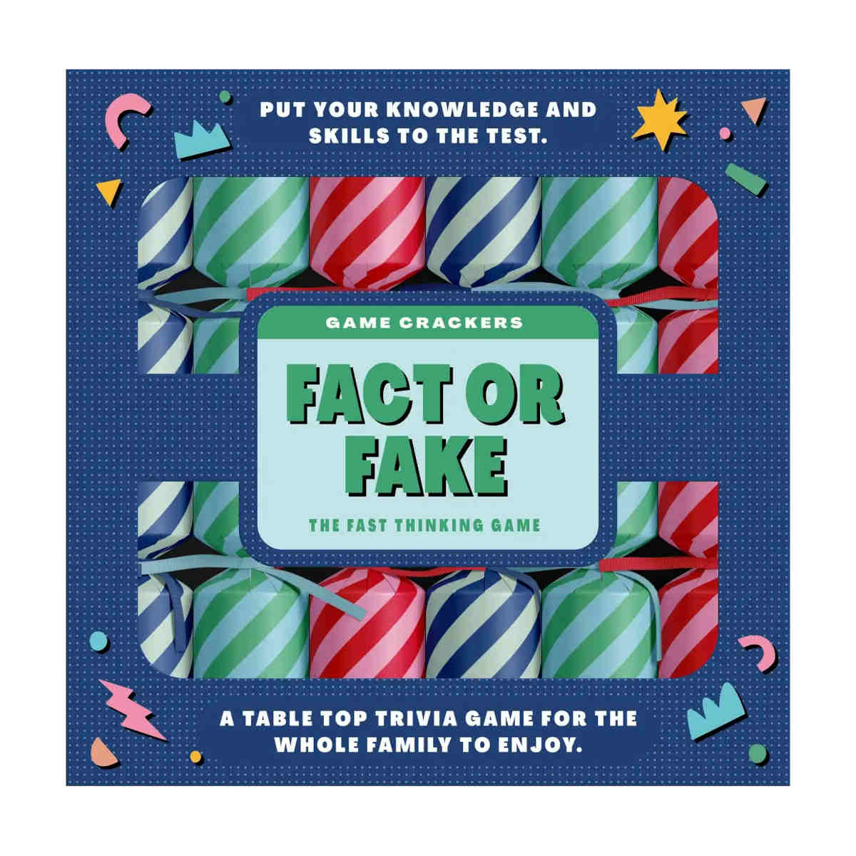 Mistletoe & Merry Games Fact or Fake Cracker 30cm (Set of 6)