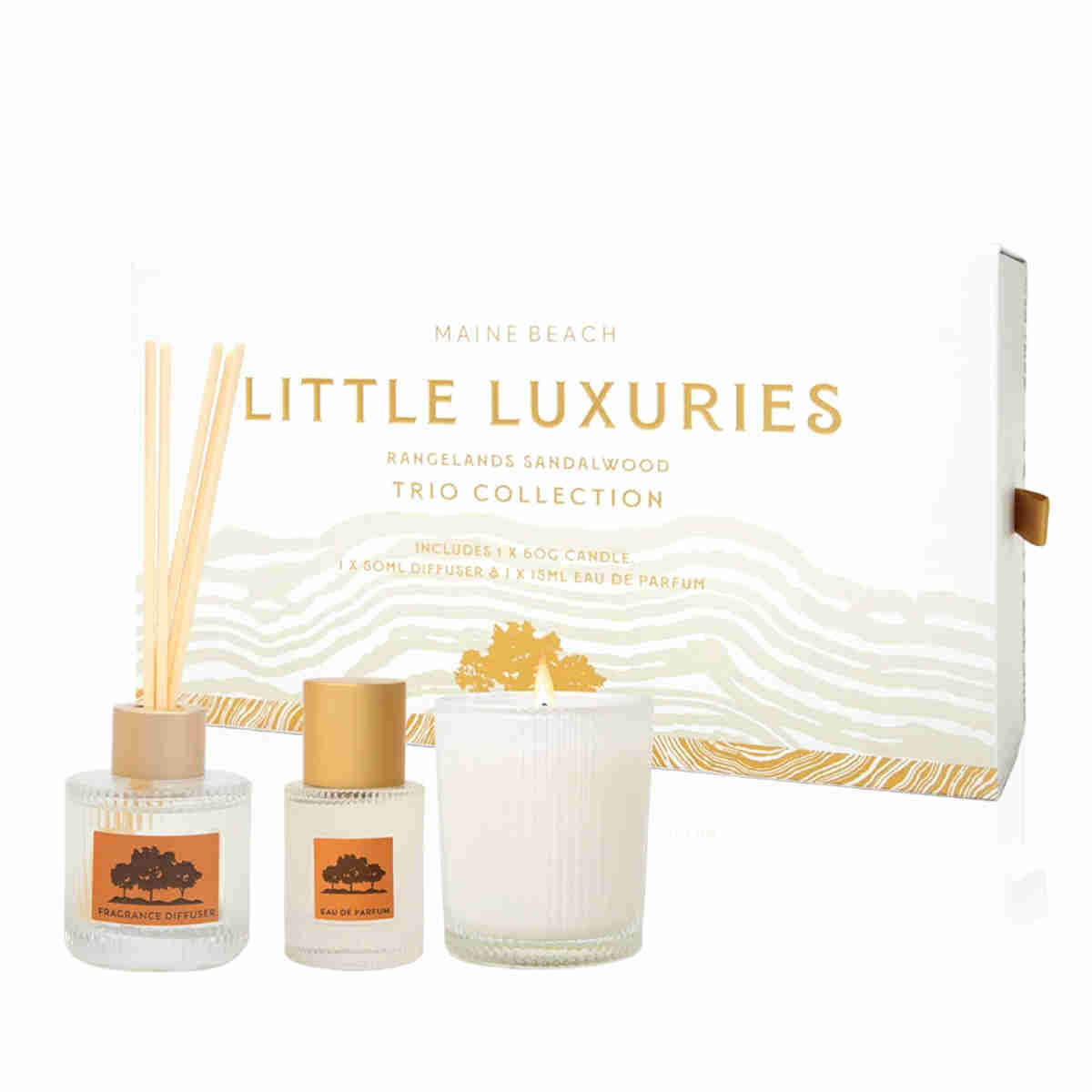 Maine Beach Rangelands Sandalwood Little Luxuries Trio Collection | Minimax