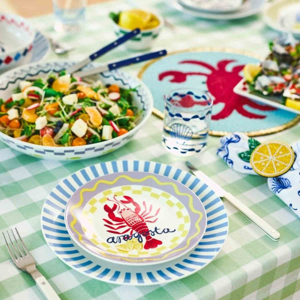 Porto Nautilus Side Plate Lobster 20cm