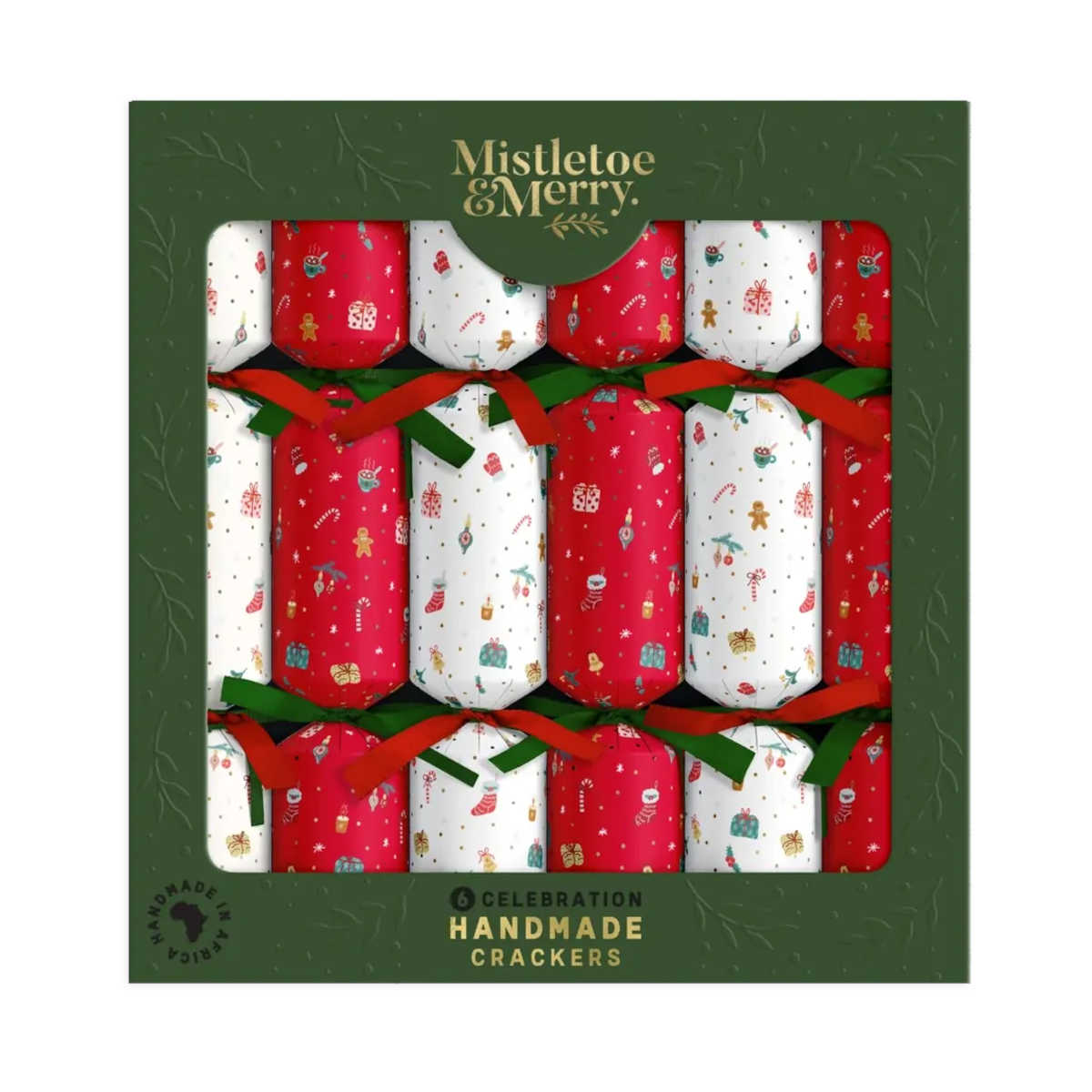 Mistletoe & Merry Celebration Illustrated Icons 30cm (Set of 6) | Minimax