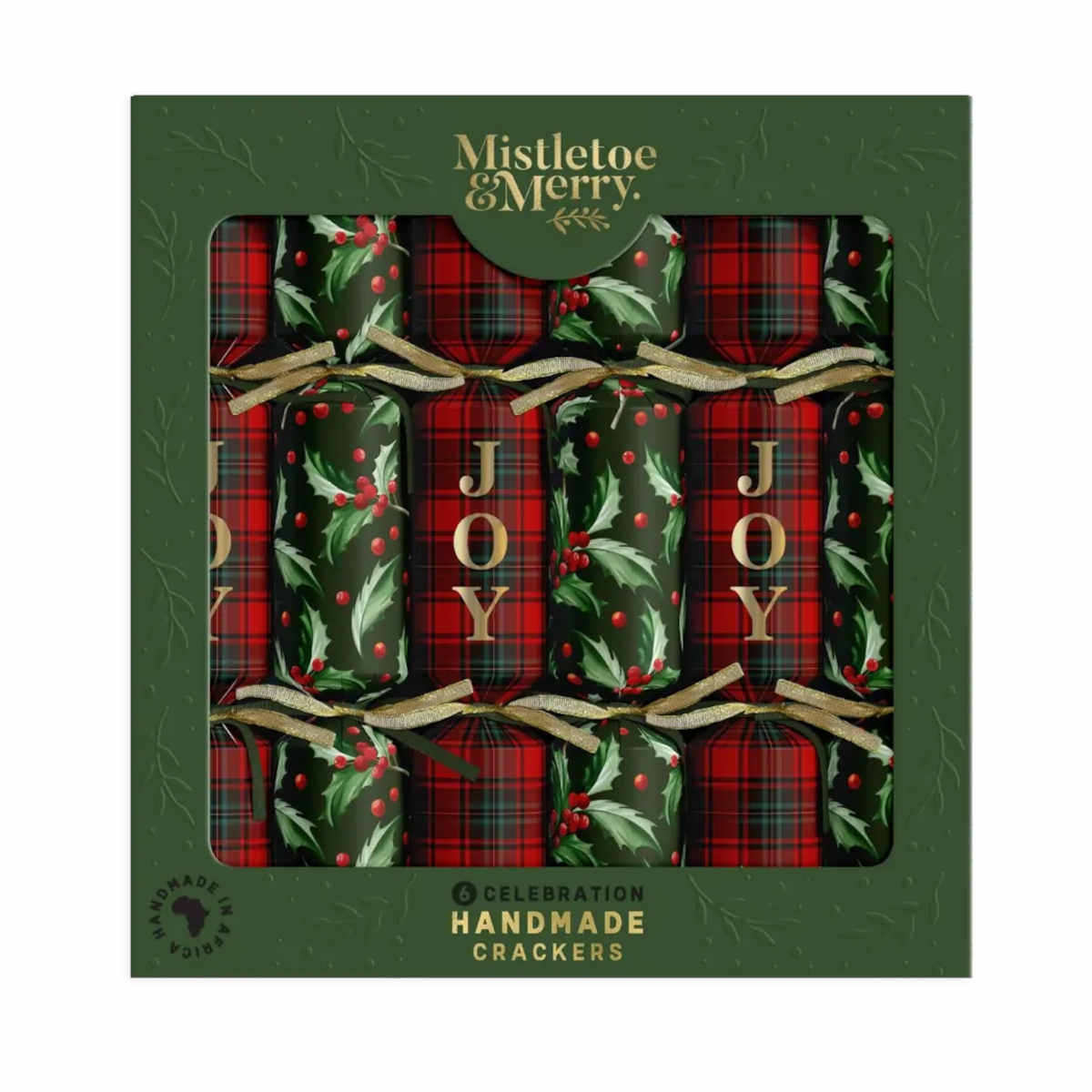 Mistletoe & Merry Celebration Tartan & Berries 30cm (Set of 6) | Minimax