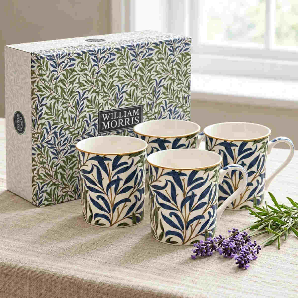 William Morris Willow Bough Mugs 315ml (Set of 4) | Minimax