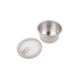 Oasis Microwave Safe Round Stainless Steel Container Oat 680ml
