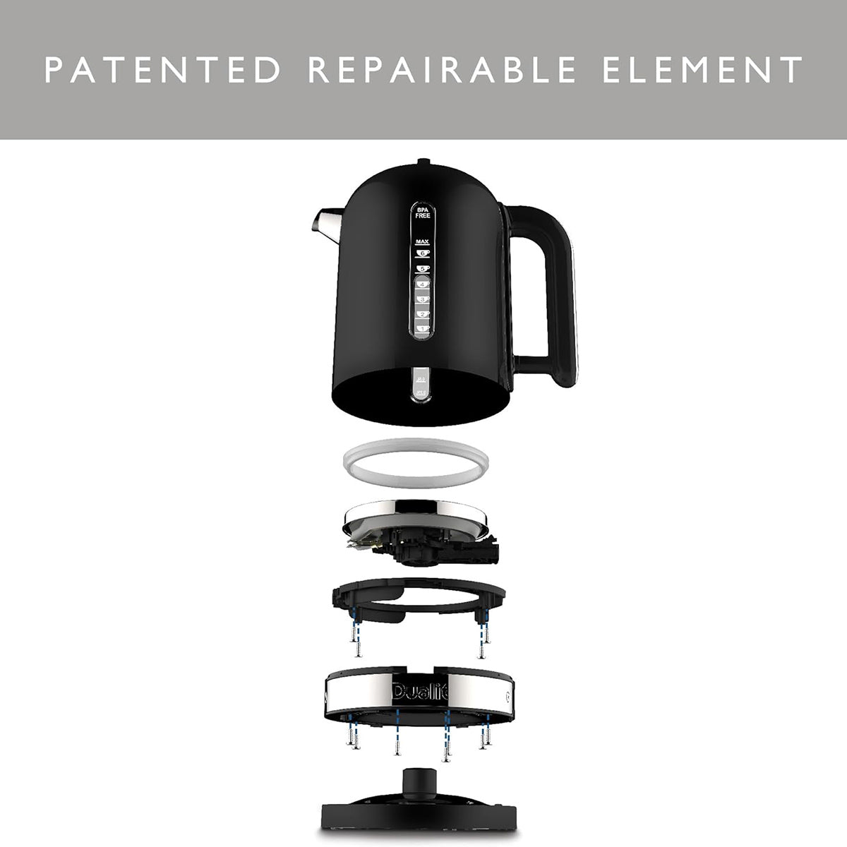 Dualit Classic Kettle Matte Black 1.7L | Minimax