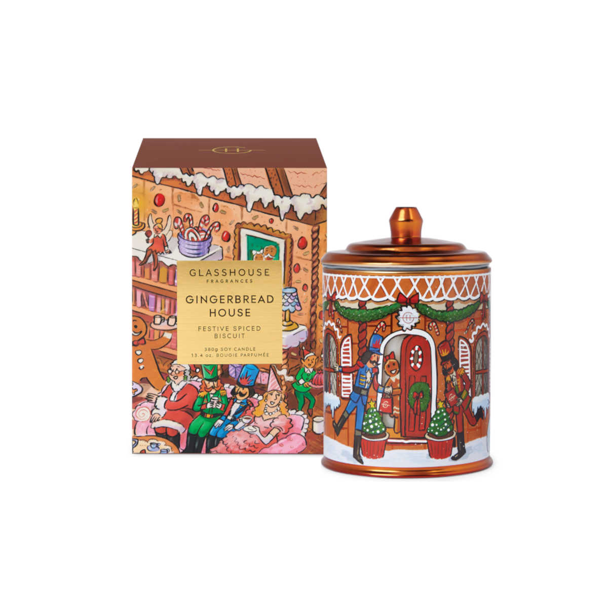 Glasshouse Fragrances Gingerbread House 2026 Candle 380g | Minimax