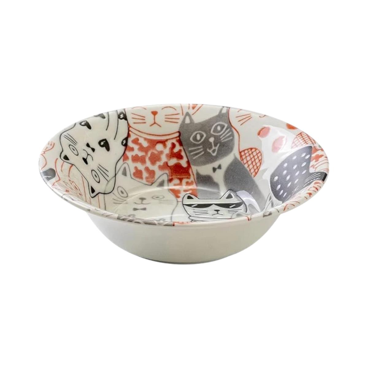 Concept Japan Downtown Cats Shallow Bowl Red 16cm | Minimax