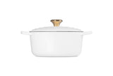 Le Creuset Signature Cast Iron Round Casserole White 24cm (4.2L) | Minimax