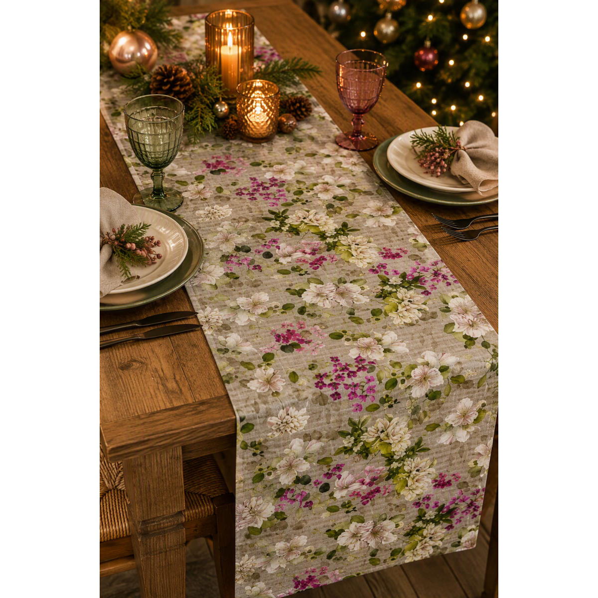 Tessitura Toscana Telerie Biscondola Cotton Table Runner 45x170cm