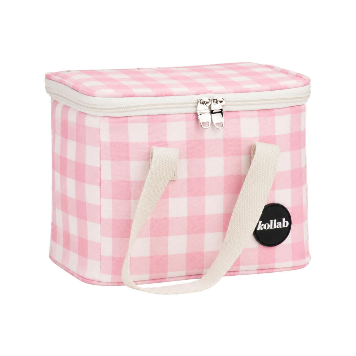Kollab Lunch Bag Candy Pink Check | Minimax