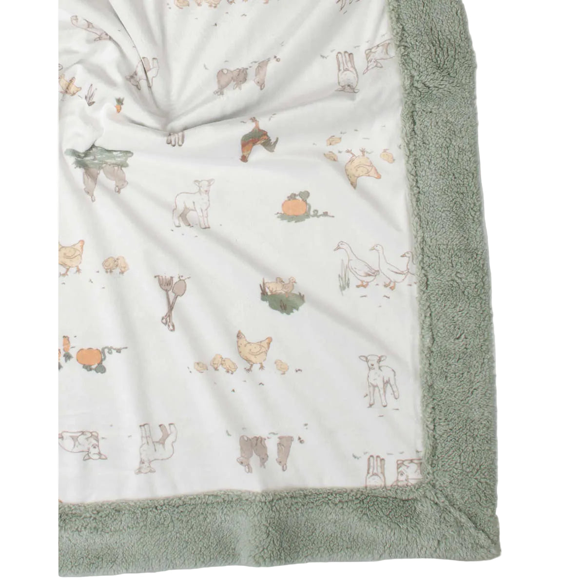 Little Linen Farmyard Lamb Baby Snuggle Blanket | Minimax