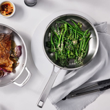 Le Creuset Essential 3-Ply Stainless Steel Frying Pan With Helper Handle 24cm