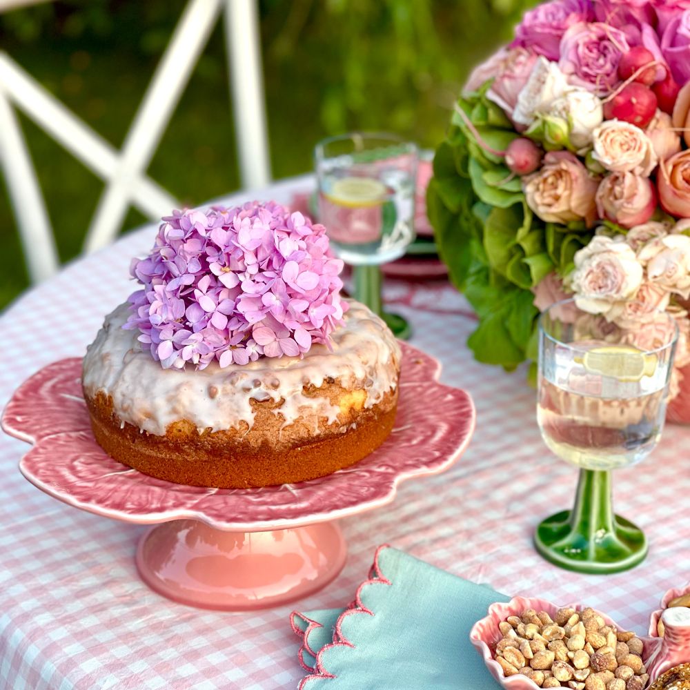 Bordallo Pinheiro Cabbage Cake Stand Pink 31cm | Minimax