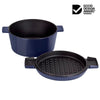 Stanley Rogers Cast Iron French Oven Mid Blue 24cm (3.5L)