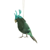 Vixen & Velvet Efina Feather Bird Decoration Green 20cm | Minimax