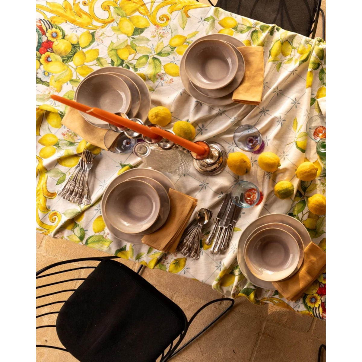 Tessitura Toscana Telerie Zagara Linen Cotton Tablecloth 160x230cm
