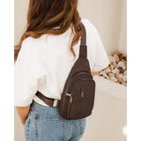 Louenhide Boyd Nylon Sling Bag with a Woman Chocolate | Minimax