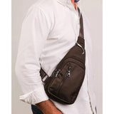 Louenhide Boyd Nylon Sling Bag with a Man Chocolate | Minimax