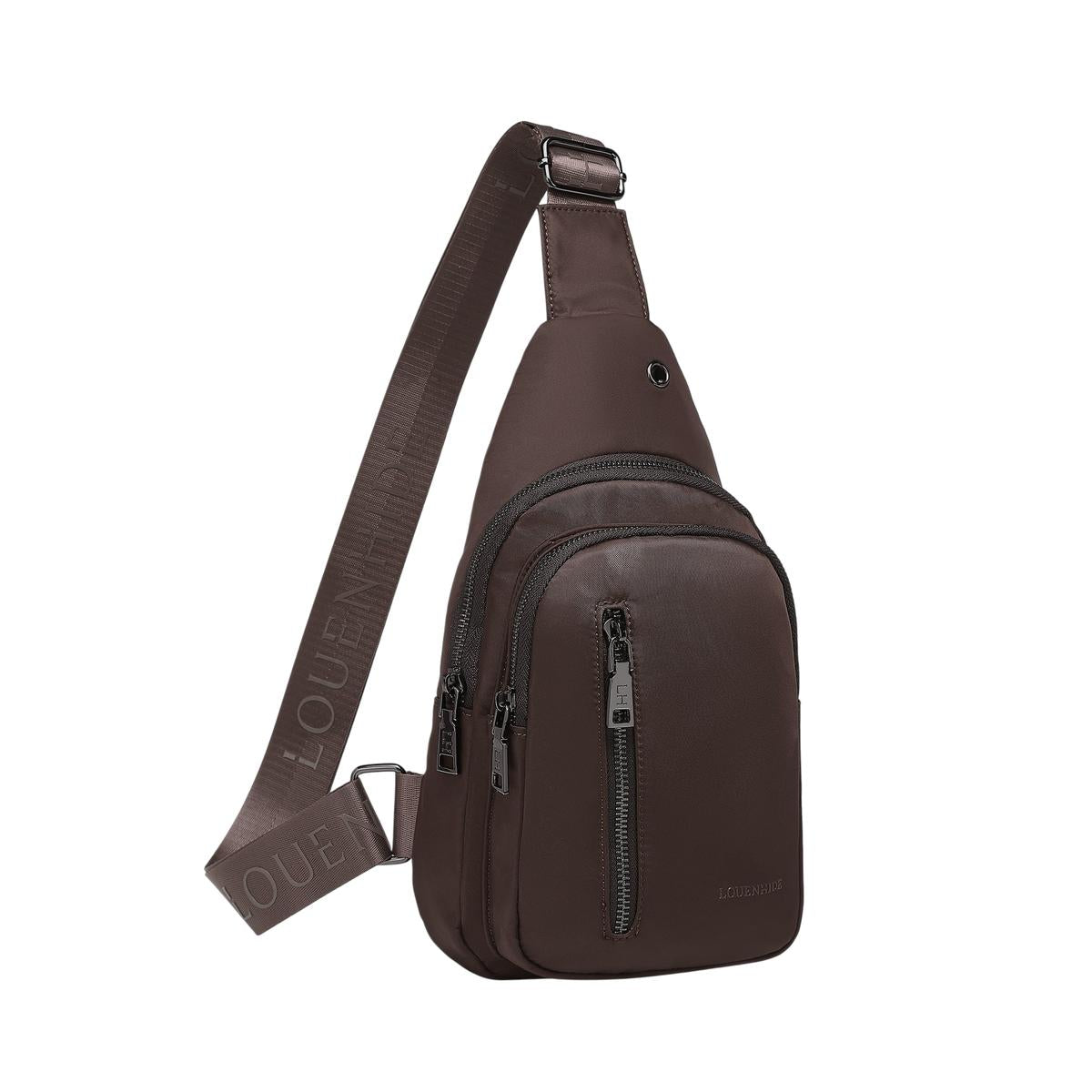 Louenhide Boyd Nylon Sling Bag Chocolate | Minimax