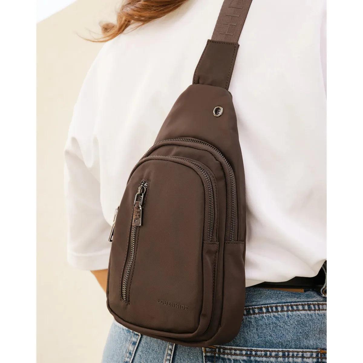 Louenhide Boyd Nylon Sling Bag Chocolate | Minimax