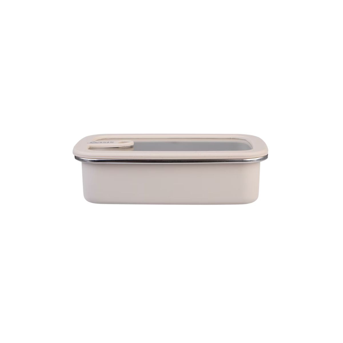 Oasis Microwave Safe Rectangular Stainless Steel Container Oat 700ml