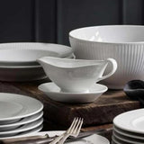 Pillivuyt Plisse Sauce Boat with Handle 20X9cm