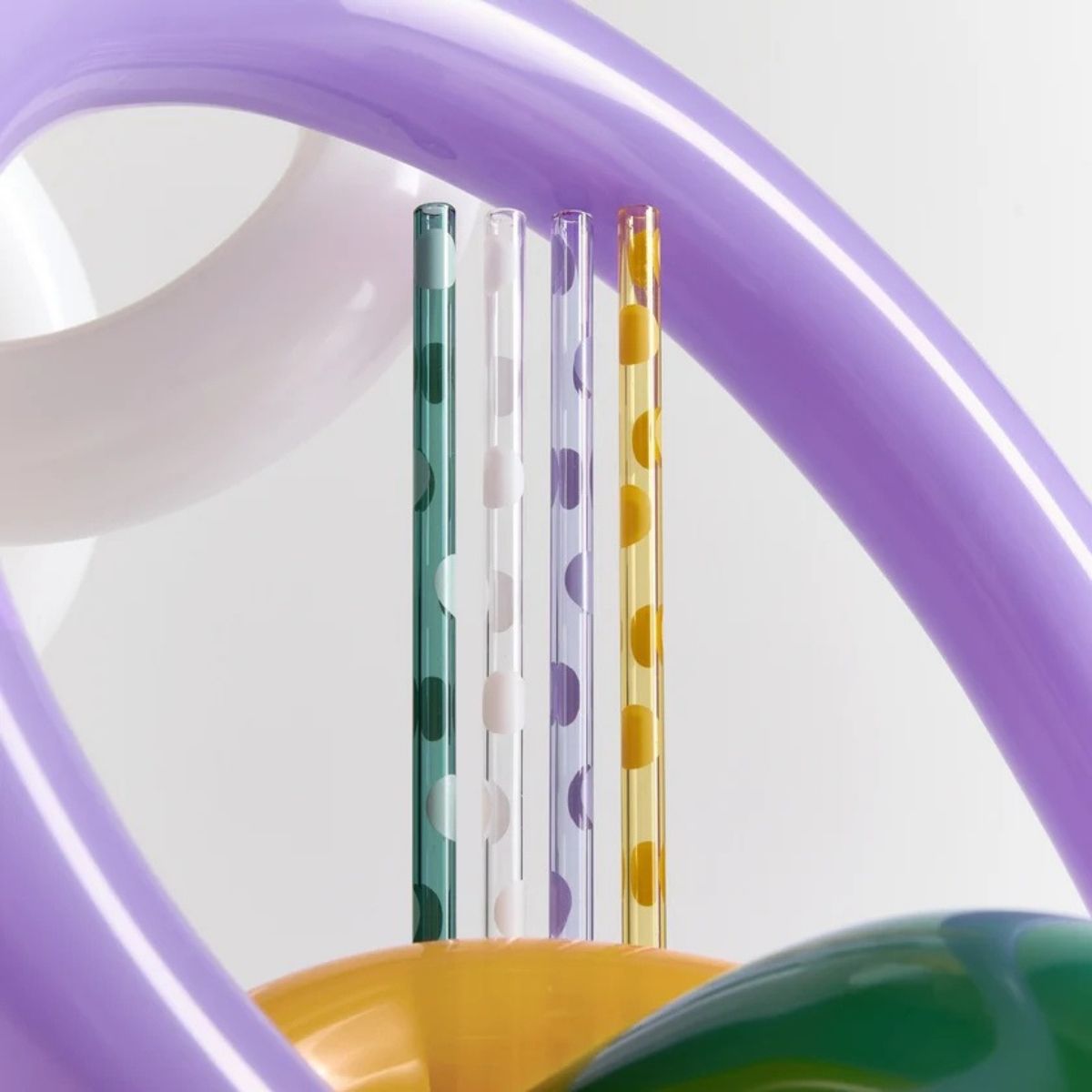 Fazeek Polka Dot Straws Set of 4