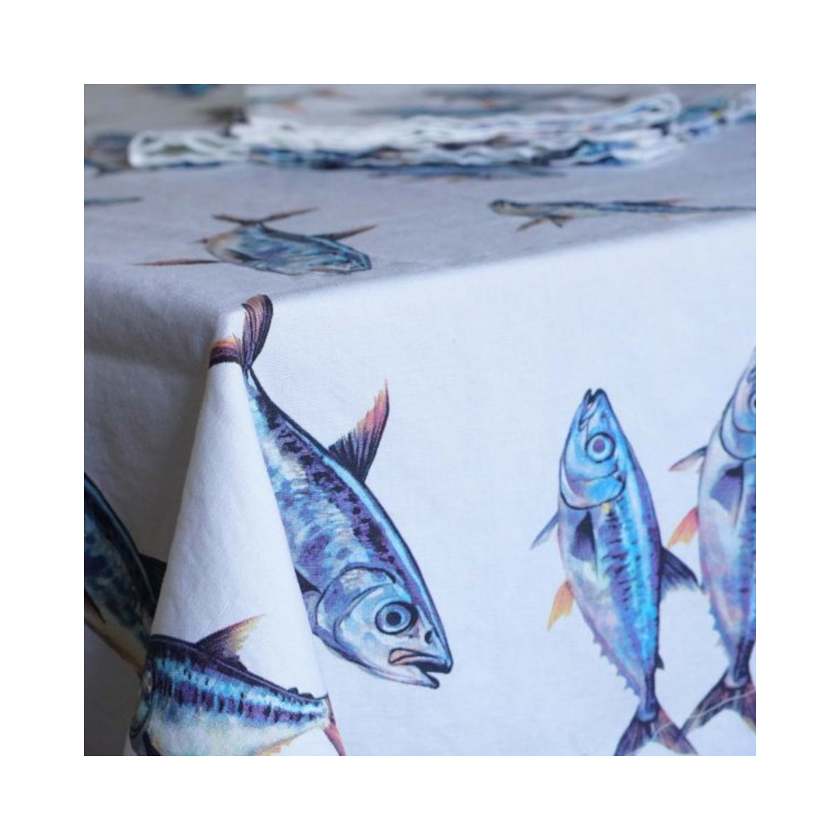 Como Linen Cotton Tablecloth Sardine 150 x 250cm | Minimax