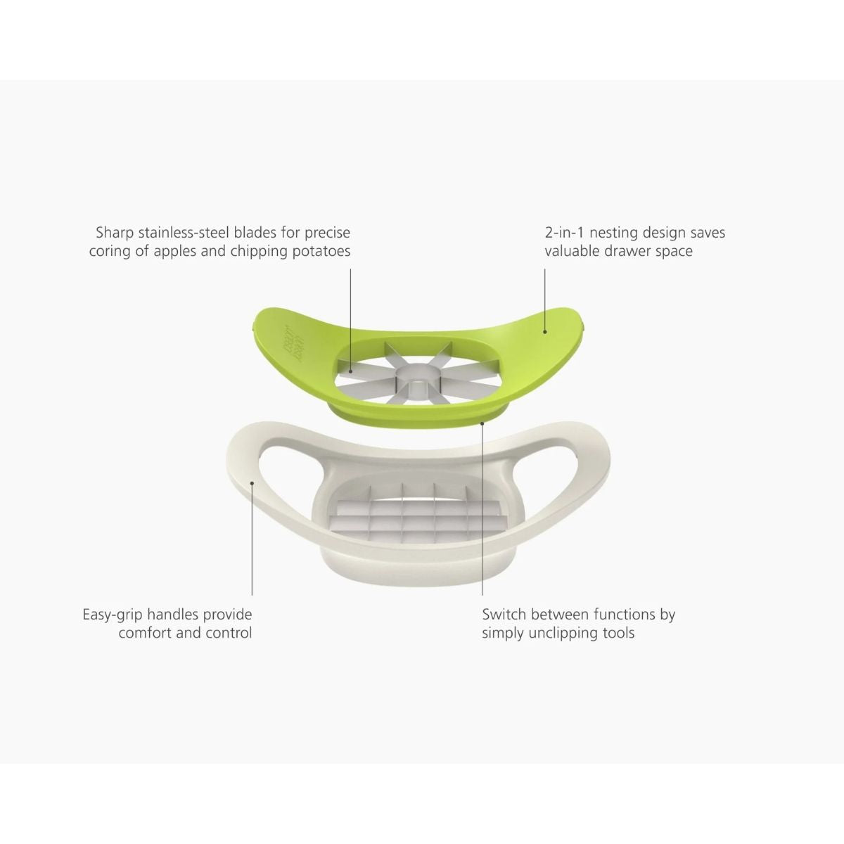 Joseph Joseph Nest™ Press 2-in-1 Corer and Chipper | Minimax